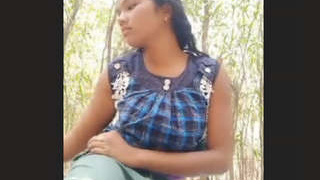 BF and blonde girl have passionate sex in the wild