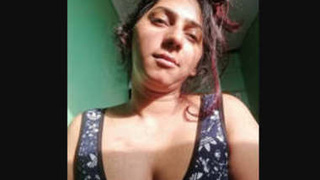 Excited Indian girl's big boobs on display