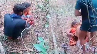 Dehati aunty's outdoor encounter with a young man