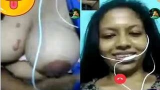 Lovely girl flaunts her body on video call for her lover