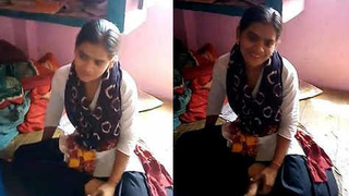 Adorable Indian girl gives a hot blowjob