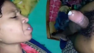 Bhabhi takes a facial and swallows in a steamy video