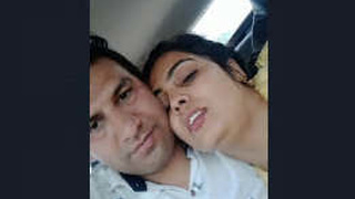 Pakistani couple gets naughty in the backseat