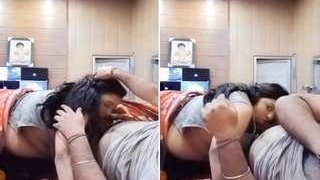 Desi wife shows off her skills in a live camera show