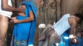 Aunty from India gets paid to have sex outdoors