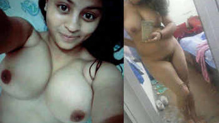 Indian babe Muskan shows off her naked body in a video call