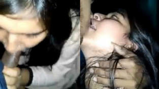 Desi couple enjoys outdoor sex in the night
