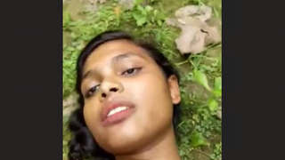 Super girl's outdoor adventure with moaning and groaning