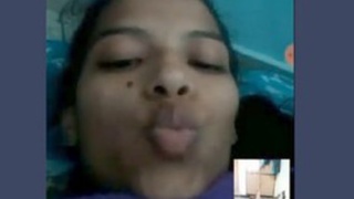Indian college girl gets naughty on video call