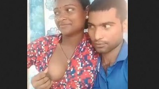 Indian bhabi with big tits gets pleasured by lover