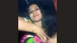 Super cute girl in a video call reveals her body