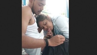 Chubby Desi babe gives a blowjob