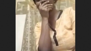 Tamil couple enjoys video call with each other