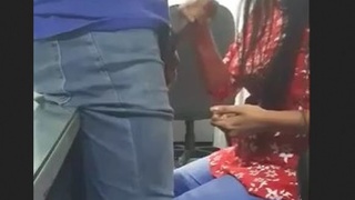 Bhabhi's seductive blowjob for a promotion from her boss
