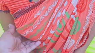 Desi bhabi shows off her saree and gets fucked hard