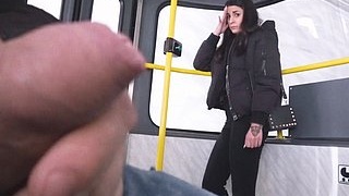 Man jerks off in public while being watched by a woman