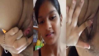 Naughty girl pleasures herself with her fingers in this steamy video
