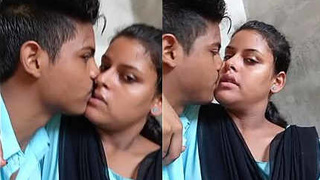 Two young Desi couples share a passionate kiss in a steamy video