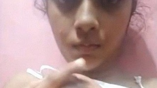 Desi's big tits get some air in this video