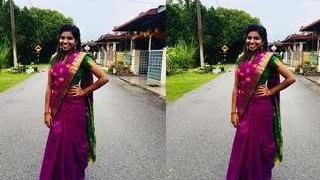 Adorable Tamil girl flaunts her body parts in a seductive manner