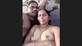 South Indian couple enjoys beachside lovemaking