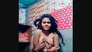 Desi couple gets intimate in the bedroom