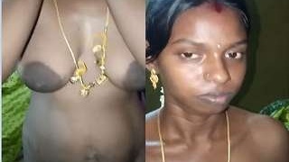 Desi Tamil wife's breasts and pussy gripped by husband in exclusive video