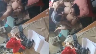 Mature aunty has sex with factory worker