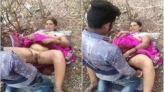 Desi Randi Bhabi's Outdoor Adventure with Young Guy in Hindi