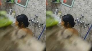 Hidden camera captures bhabi's intimate moments in the shower
