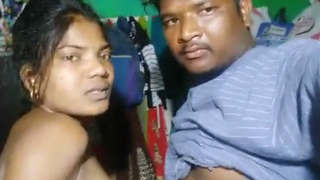 Indian married couple fucks in a village setting