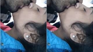 Exclusive Desi couple's romantic kissing and cuddling