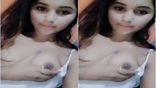 Exclusive hot Indian girl reveals her big boobs and pussy in part 2