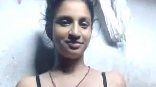 Indian girl Ria's nude selfie in the bathroom