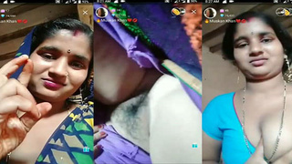 Desi village bhabhi's live sex video with big boobs and natural beauty