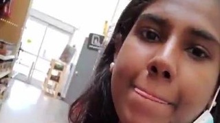 Naked Indian girl flaunts her body at the mall