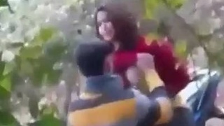Passionate outdoor romance captured on camera
