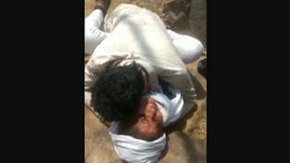 Randy street girl gets fucked in the hut by a guy