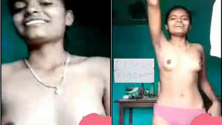 Cute girl reveals her body in Facebook video