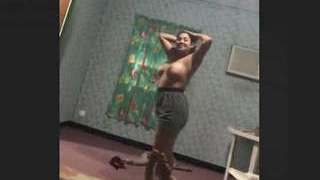 Naked girl caught in the act by her lover