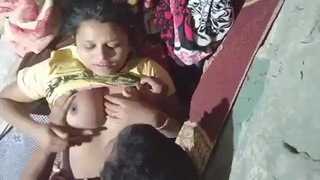 Village wife and aunty have a steamy affair in homemade video