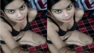 Exclusive video of a cute desi bhabhi giving a blowjob