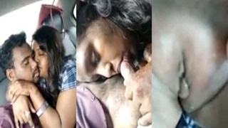 Telugu busty GF has sex in the car in MMS video