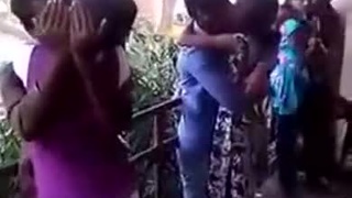 Couples in college enjoy passionate kissing at a romantic spot