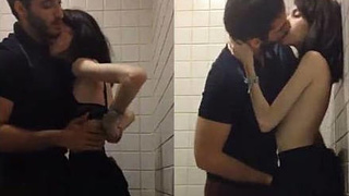 Marina Fraga's public bathroom romp with her boyfriend