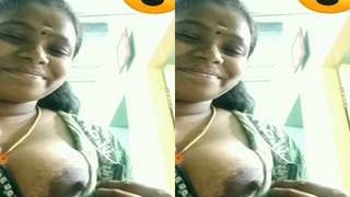Shy Malayali wife reveals her breasts