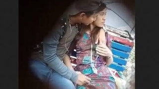 Passionate couple's romantic encounter caught on camera