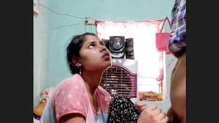 Indian wife gives a blowjob and gets fucked in this video clip