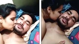 Lovely newlyweds share sweet kisses in a steamy video