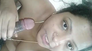 Desi aunt gives a blowjob to her partner in this video